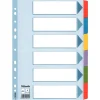 Esselte Ordnerregister DIN A4 Vollformat blanko farbig 6-teilig, 1 Satz