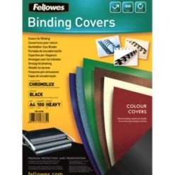 Fellowes Deckblatt Chromolux, glänzend, DIN A4, schwarz