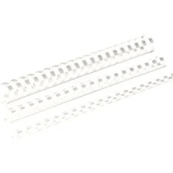 Fellowes Plastikbinderücken, DIN A4, 21 Ringe, 10 mm, weiß 100 Stück
