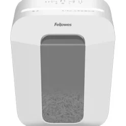 Fellowes Powershred LX50 Aktenvernichter mit Partikelschnitt P-4, 4 x 37 mm, bis 9 Blatt, weiß
