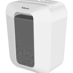 Fellowes Powershred LX50 Aktenvernichter mit Partikelschnitt P-4, 4 x 37 mm, bis 9 Blatt, weiß
