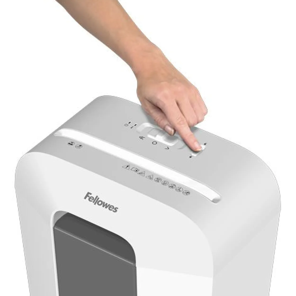 Fellowes Powershred LX50 Aktenvernichter mit Partikelschnitt P-4, 4 x 37 mm, bis 9 Blatt, weiß