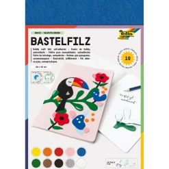 folia Bastelfilz selbstklebend farbsortiert 10 Bogen