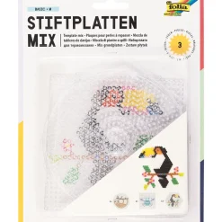 folia Bügelperlen Stiftplatten BASIC Groß transparent 3 St.