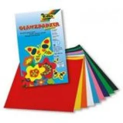 folia Buntpapier gummiert farbsortiert 80 g/qm 10 Blatt
