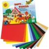 folia Buntpapier gummiert farbsortiert 80 g/qm 12 Blatt