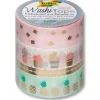 folia Deko-Klebeband Washi-Tape Hotfoil, 4er Set, gold