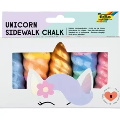 folia Einhorn Straßenmalkreide farbsortiert 5 St.