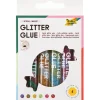 folia 6 Glitter Glue SPIRAL BASIC Klebestifte 6 x 10,5 ml