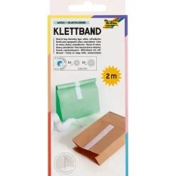 Folia Klettband, 20 mm x 2 m, selbstklebend, weiß