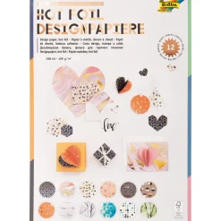 folia Motivblock Hotfoil3 farbsortiert 165 g/qm 12 Blatt