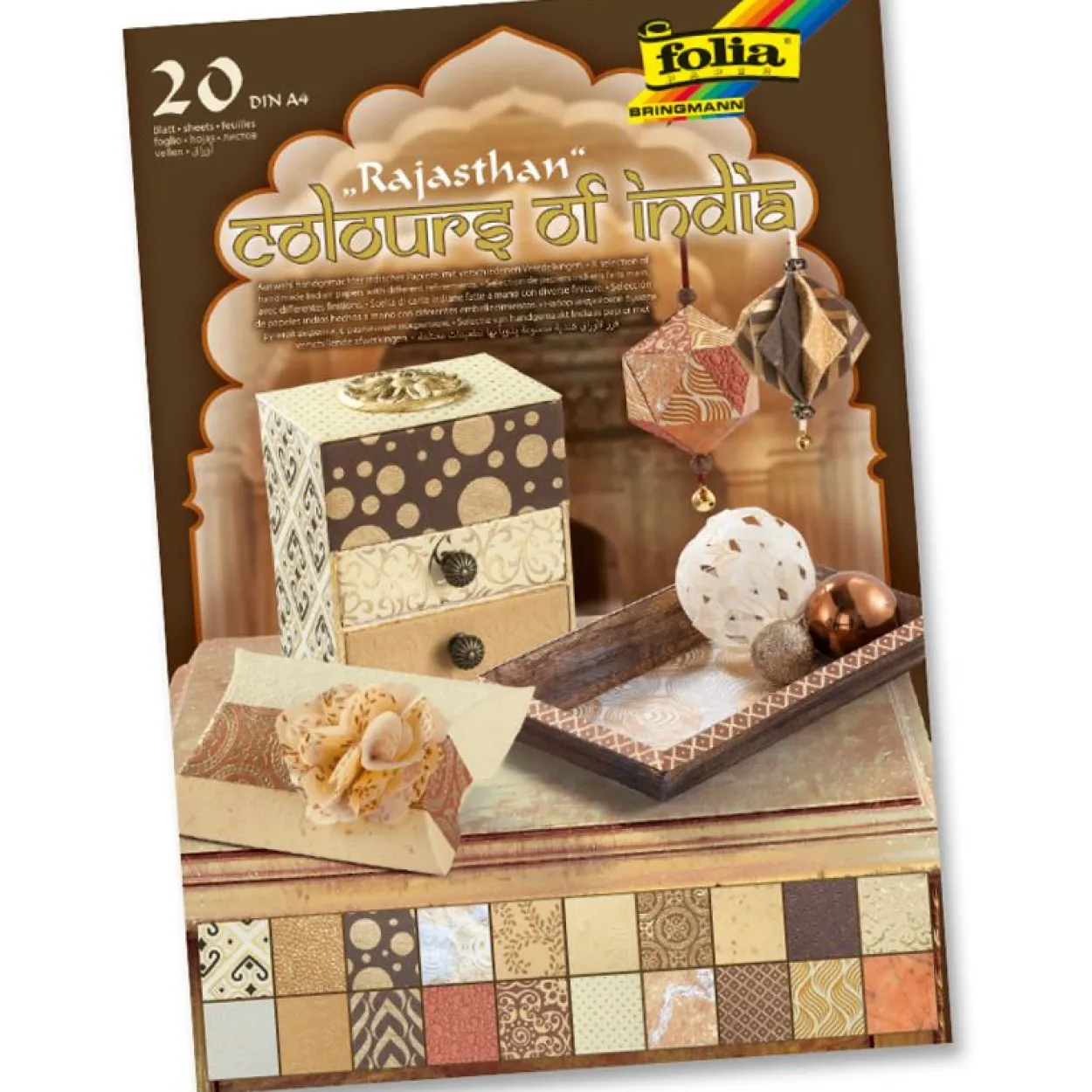 Folia Naturpapierblock Rajasthan DIN A4, 20 Blatt