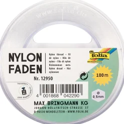 folia Nylonfaden glatt transparent 0,5 mm x 100,0 m