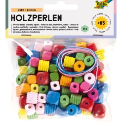 folia Perlen-Set Bunt eckig farbsortiert 85 St.