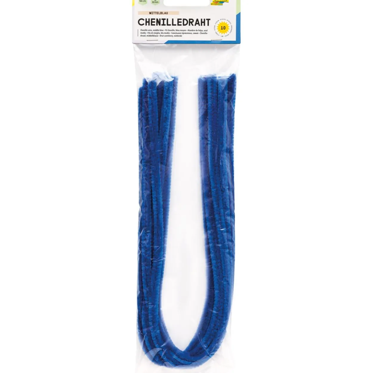 folia Pfeifenreiniger mittelblau Chenilledraht Ø 8,0 mm 10 St.