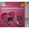 folia Scherenschnittpapier gummiert schwarz 105 g/qm 10 Blatt