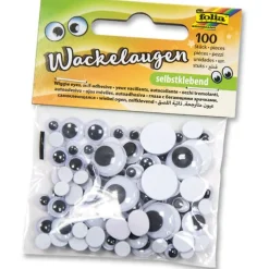Folia Wackelaugen, Größen sortiert, selbstklebend