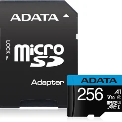 64GB ADATA Premier R100/W25 microSDXC Kit, UHS-I U1, A1, Class 10 (AUSDX64GUICL10A1-RA1)