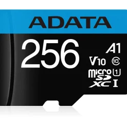 64GB ADATA Premier R100/W25 microSDXC Kit, UHS-I U1, A1, Class 10 (AUSDX64GUICL10A1-RA1)