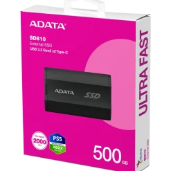 500GB ADATA SD810 schwarz Extern USB 3.2 (Typ-C) (SD810-500G-CBK)