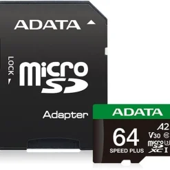 64GB ADATA SPEED PLUS microSDXC (UHS-I U3, Class 10, V30, A2)