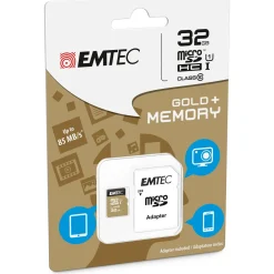 32 GB EMTEC Gold+ microSDHC Class 10 U1 Retail inkl. Adapter auf SD