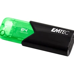 64GB Emtec USB-Stick B110 USB 3.2 Click Easy, grün