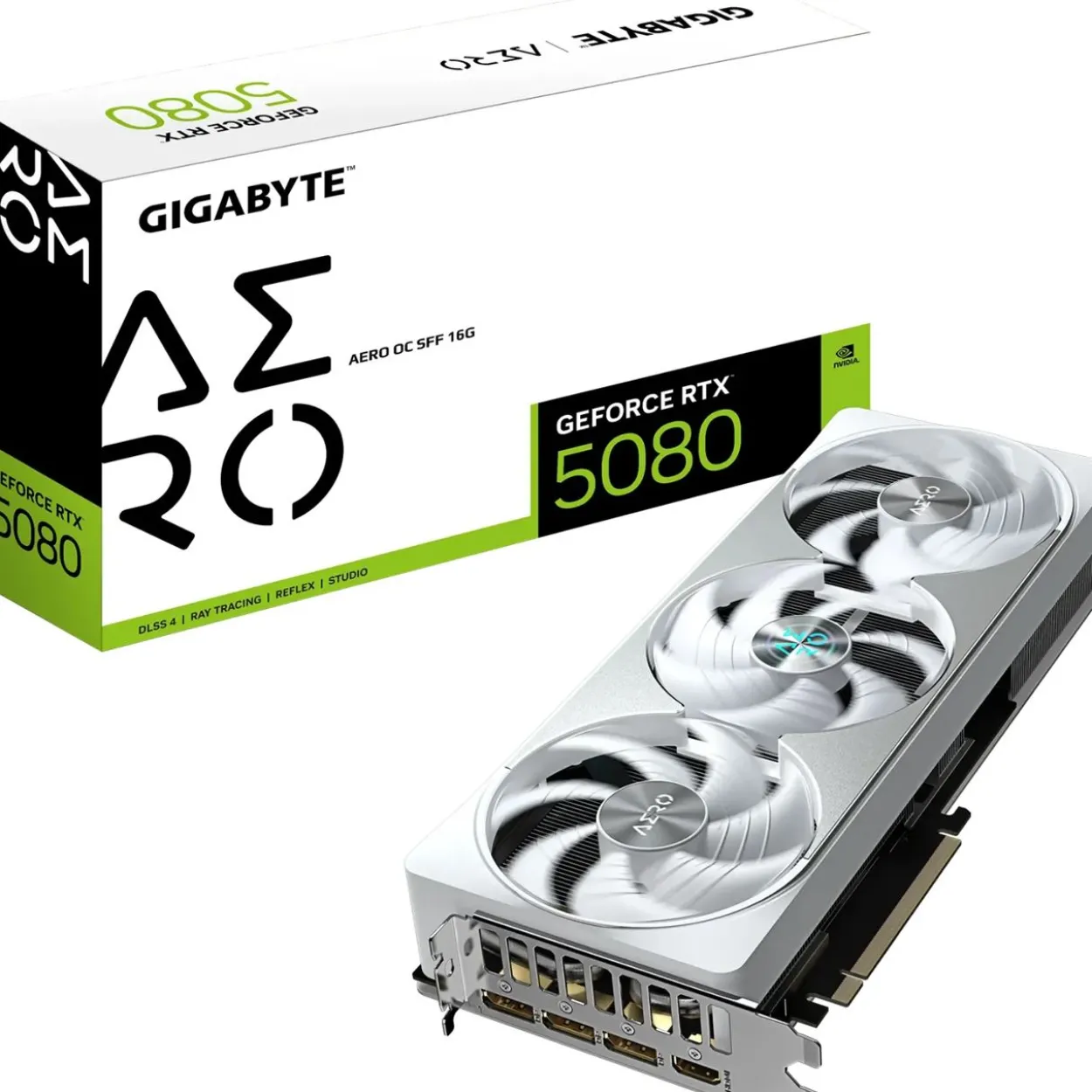 16GB Gigabyte GeForce RTX 5080 AERO OC SFF 16G Aktiv PCIe 5.0 x16 (Retail)