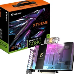 16GB Gigabyte GeForce RTX 5080 AORUS Xtreme Waterforce WB Aktiv PCIe 5.0 x16 1xHDMI 2.1b / 3xDisplayPort 2.1b (Retail)