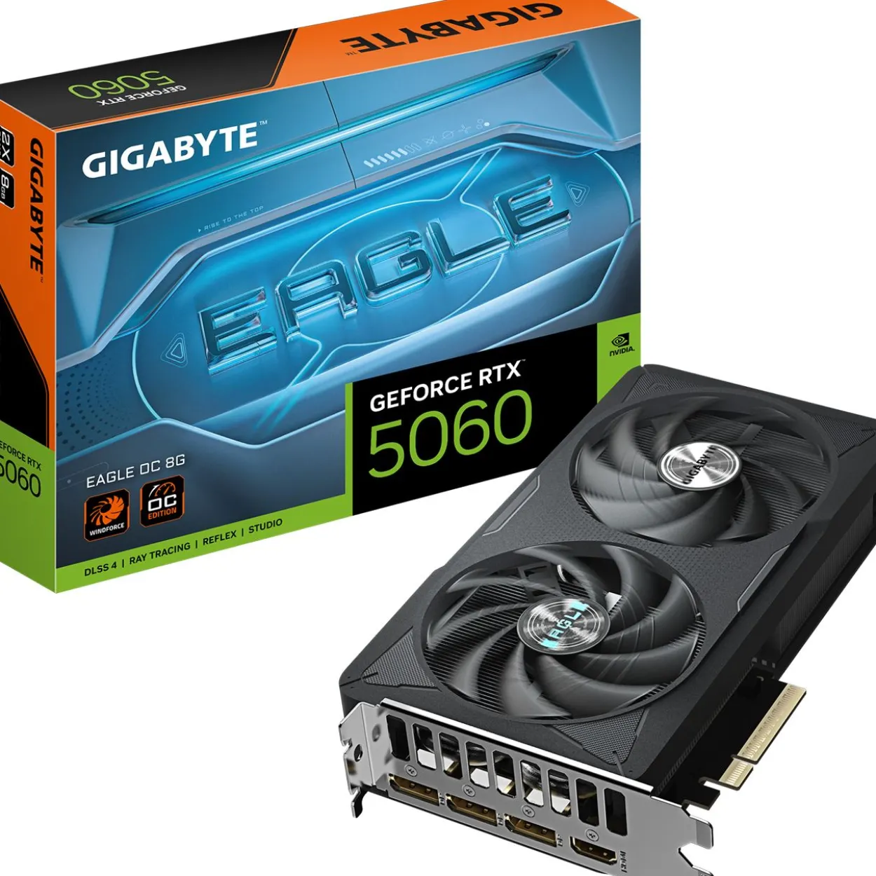 8GB Gigabyte GeForce RTX 5060 Eagle OC Aktiv PCIe 5.0 x8 (Retail)