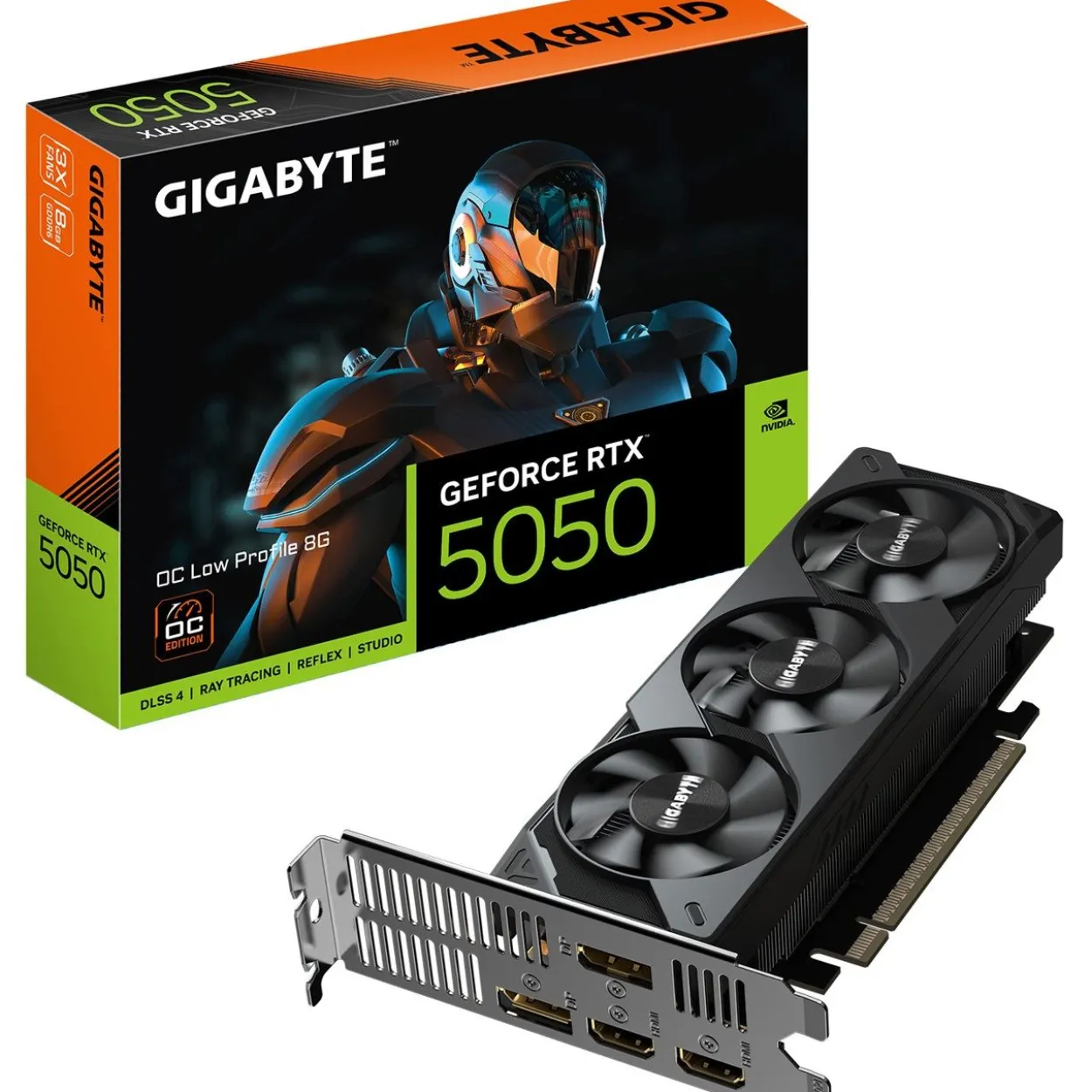 8GB Gigabyte GeForce RTX 5050 OC Low Profile 8G Aktiv PCIe 5.0 x16 (x8) (Retail)