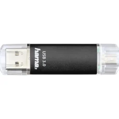 64 GB Hama FlashPen Laeta Twin schwarz USB 3.0