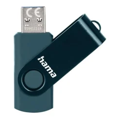 64GB hama USB-Stick Rotate petrolblau