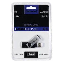 8 GB Intenso Basic Line schwarz/silber USB 2.0