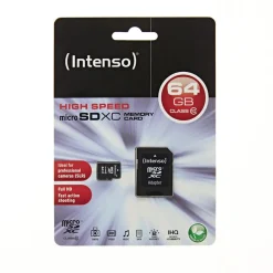 64 GB Intenso High Performance microSDXC Class 10 Retail inkl. Adapter auf SD