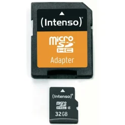 32 GB Intenso microSDHC Class 4 Bulk inkl. Adapter auf SD