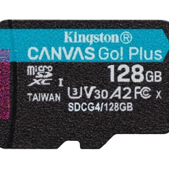 128GB Kingston Canvas Go Plus microSDXC Gen4 200R A2 U3 Single Pack