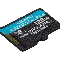 128GB Kingston Canvas Go Plus microSDXC Gen4 200R A2 U3 Single Pack