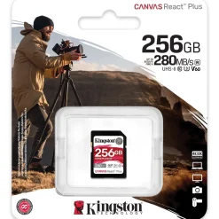 256GB Kingston Canvas React Plus for Full HD/4K
