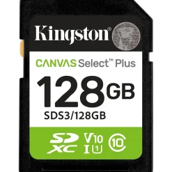 128GB Kingston Card SDXC Canvas Plus Gen3 C10 retail