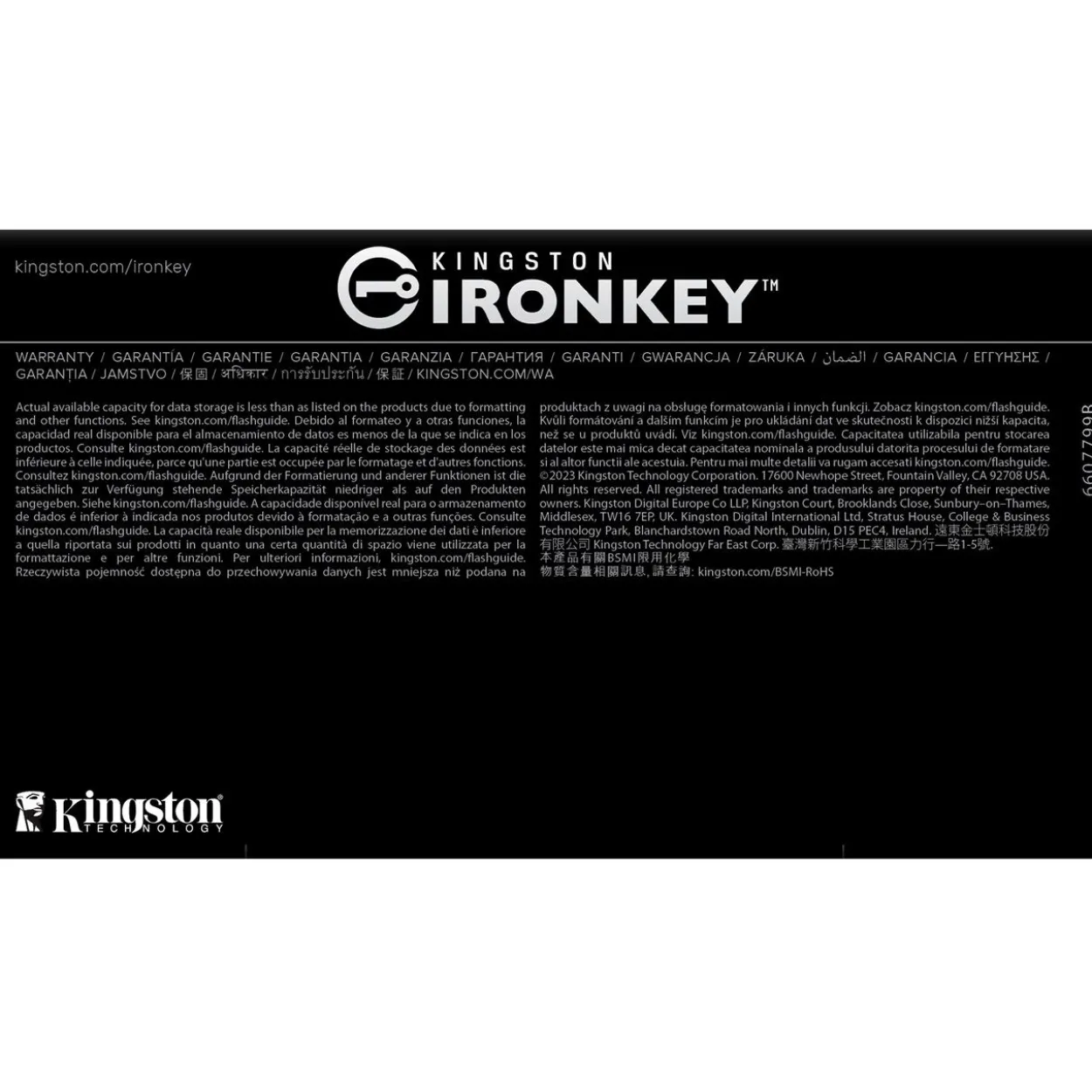 32GB KINGSTON IronKey D500S FIPS 140-3 Lvl 3 Pending AES-256