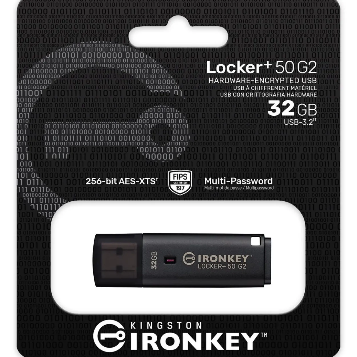 32GB Kingston IronKey Locker+ 50 G2 (anthrazit, USB-A 3.2 Gen 1)