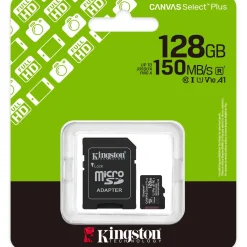 128GB Kingston MicroSD Card SDXC Canvas+ Gen3 mit Adapter retail