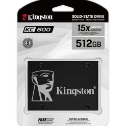 512GB Kingston SSDNow KC600 2.5" (6.4cm) SATA 6Gb/s 3D-NAND TLC (SKC600/512G)