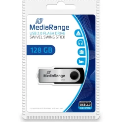128 GB MediaRange Micro-Drive silber USB 2.0