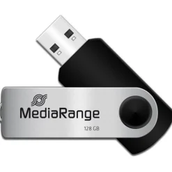 128 GB MediaRange Micro-Drive silber USB 2.0