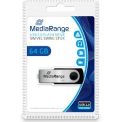 64 GB MediaRange MR912 schwarz/silber USB 2.0