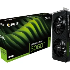 8GB Palit GeForce RTX 5060 Ti Dual Aktiv PCIe 5.0 x16 (x8) 1xHDMI 2.1b / 3xDisplayPort 2.1b (Retail)