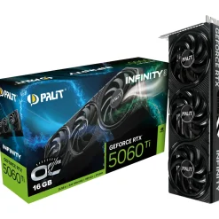 16GB Palit GeForce RTX 5060 Ti Infinity 3 OC Aktiv PCIe 5.0 x16 (x8) 1xHDMI 2.1b / 3xDisplayPort 2.1b (Retail)