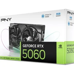 8GB PNY GeForce RTX 5060 Dual Fan Aktiv PCIe 5.0 x16 (x8) (Retail)
